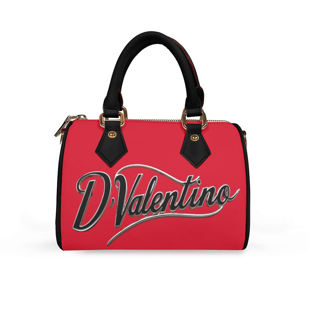 Classic Barrel-Shaped PU Leather Handbag