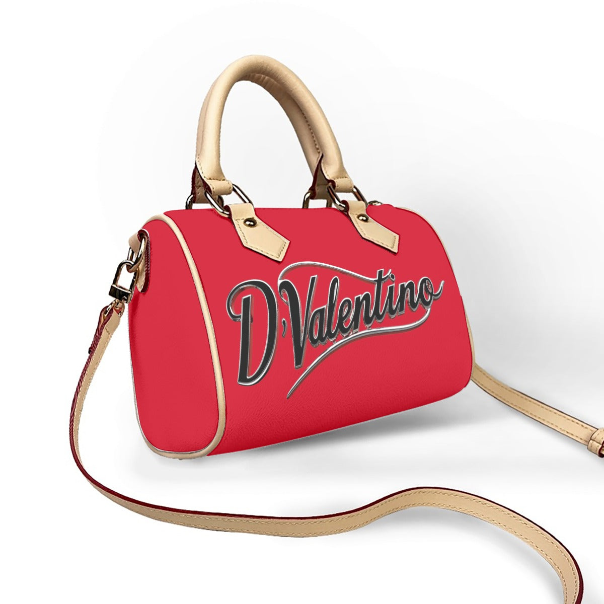 Classic Barrel-Shaped PU Leather Handbag