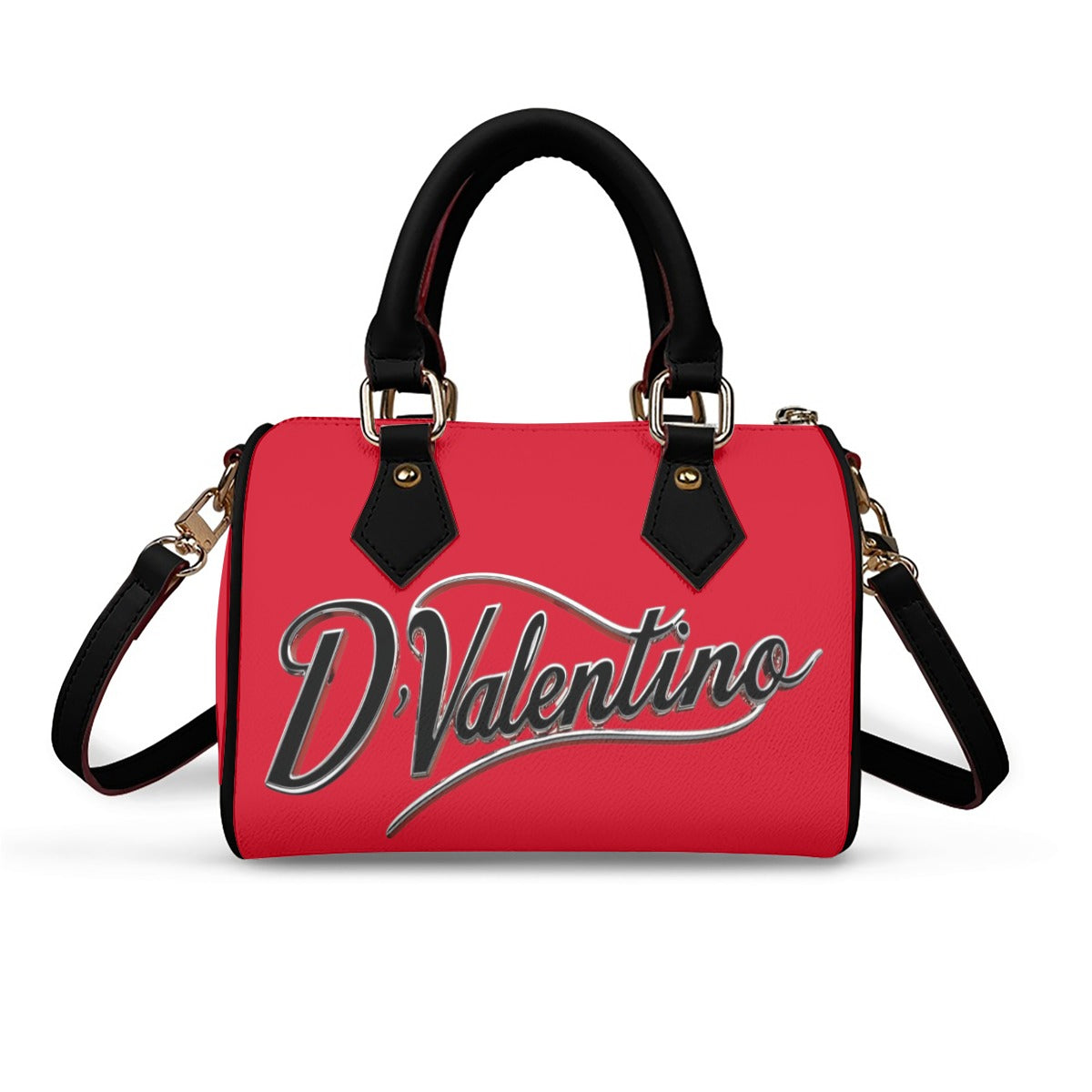 Classic Barrel-Shaped PU Leather Handbag