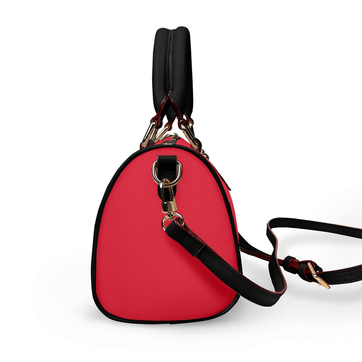 Classic Barrel-Shaped PU Leather Handbag