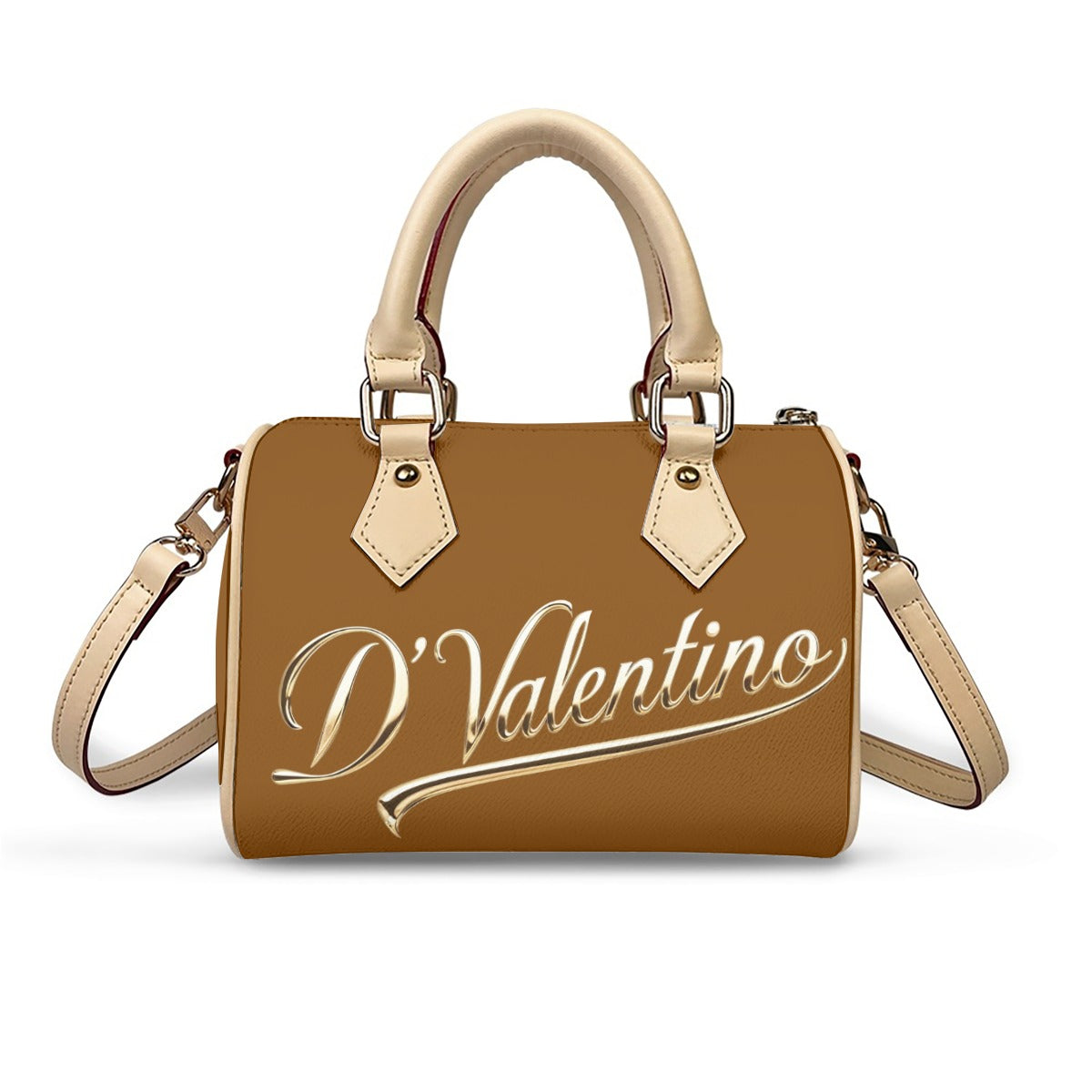 Classic Barrel-Shaped PU Leather Handbag